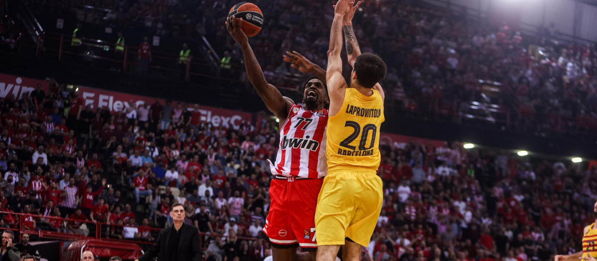 Imagen del partido de Euroliga entre el Barcelona y el Olympiacos