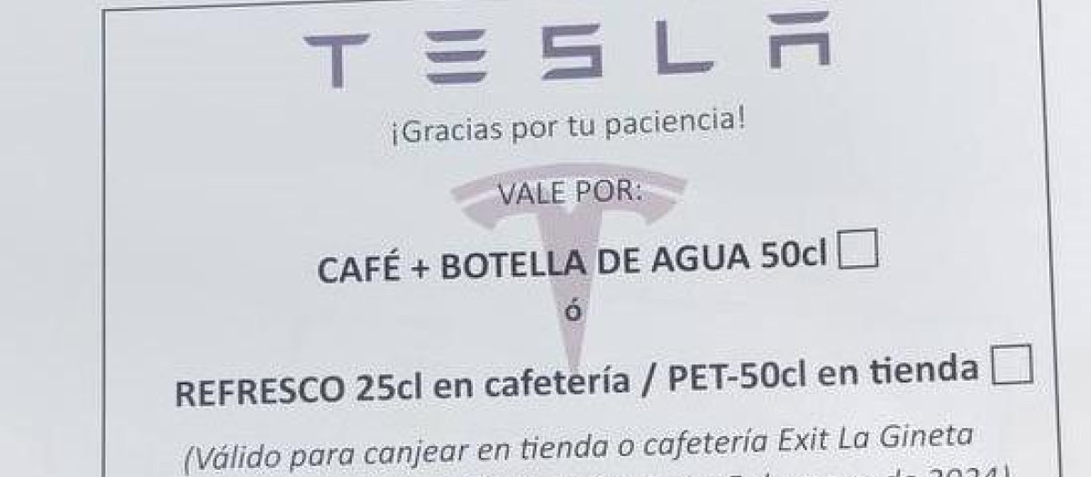 Los vales que ha repartido Tesla para hacer más llevaderas las esperas