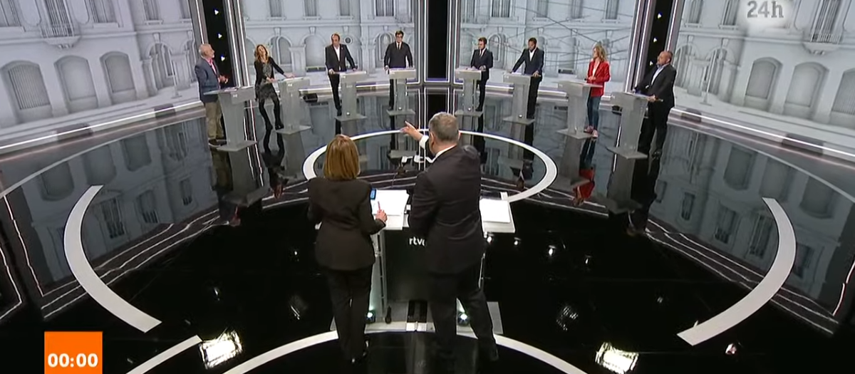 Un momento del debate electoral en RTVE.