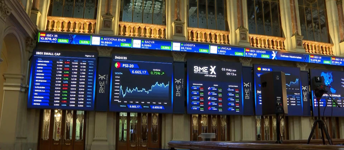 Salón del Ibex 35 a su apertura el viernes 3 de mayo