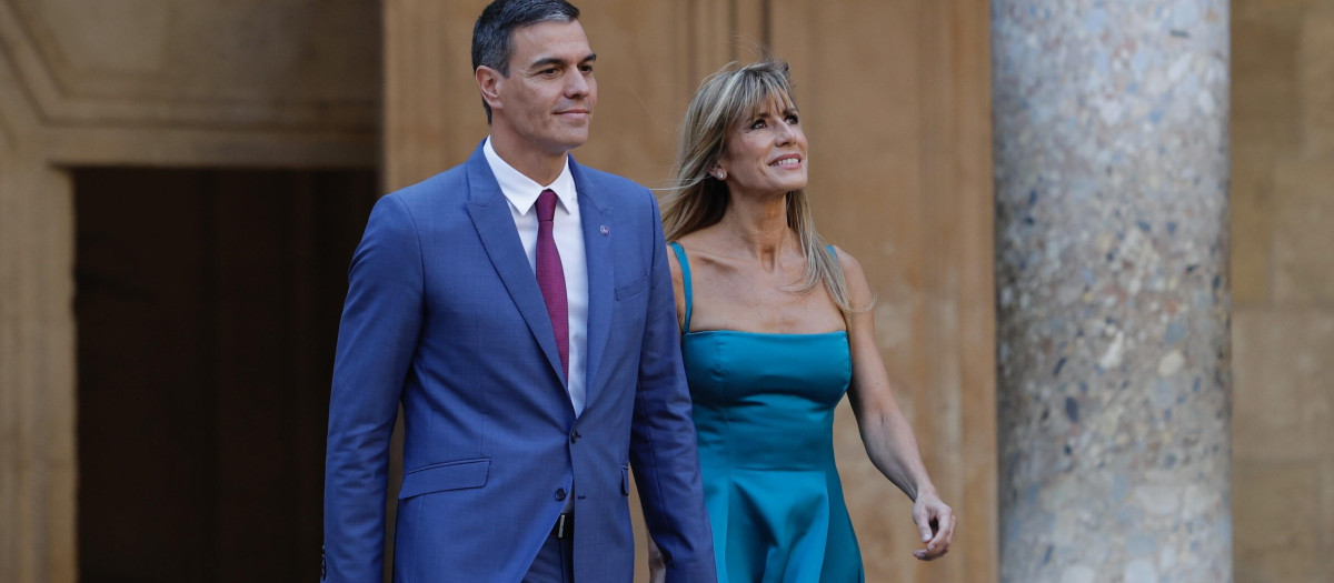 Pedro Sánchez junto a su mujer, Begoña Gómez