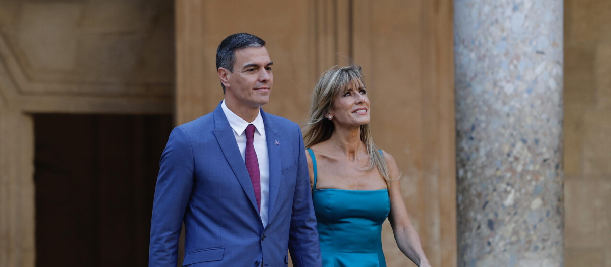 Pedro Sánchez junto a su mujer, Begoña Gómez