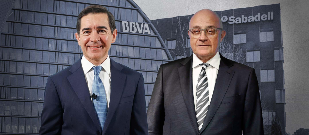 Carlos Torres (BBVA) y Josep Oliu (Sabadell)