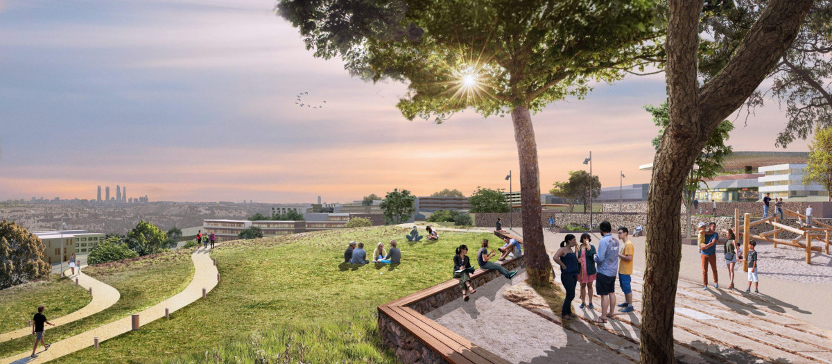 Representación de la hipotética Solana de Valdebebas