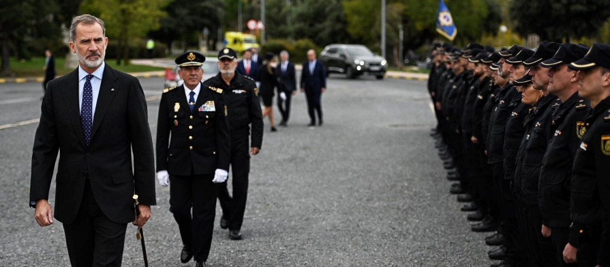 El Rey, en el Centro Universitario de Formación de la Policía Nacional de Ávila