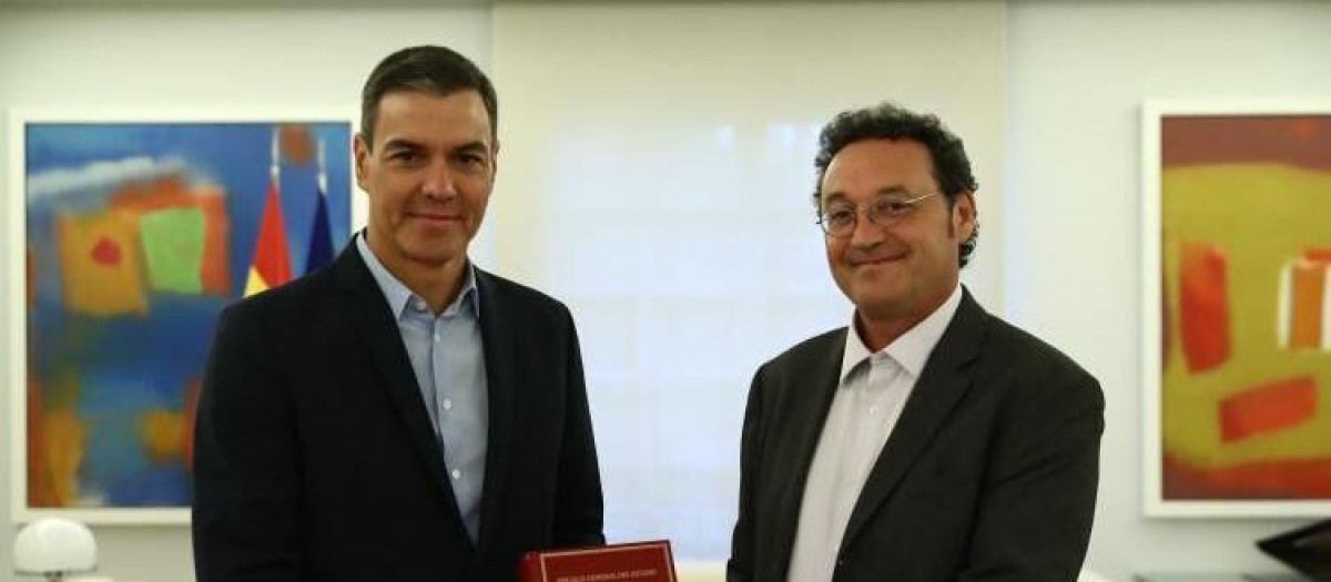 Pedro Sánchez con el fiscal general del Estado, Álvaro García Ortiz