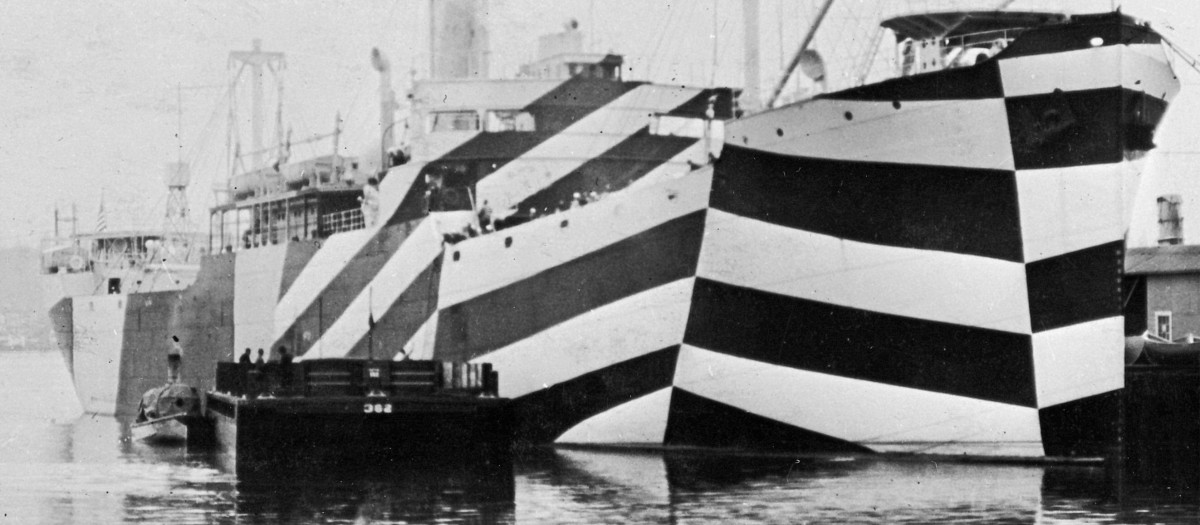 El vapor West Mahomet con camuflaje disruptivo, 1918