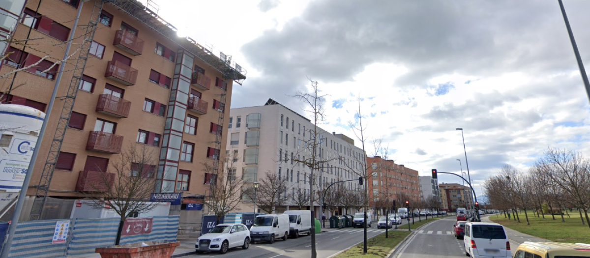 Edificios de la calle Santa Lucía, en Pamplona