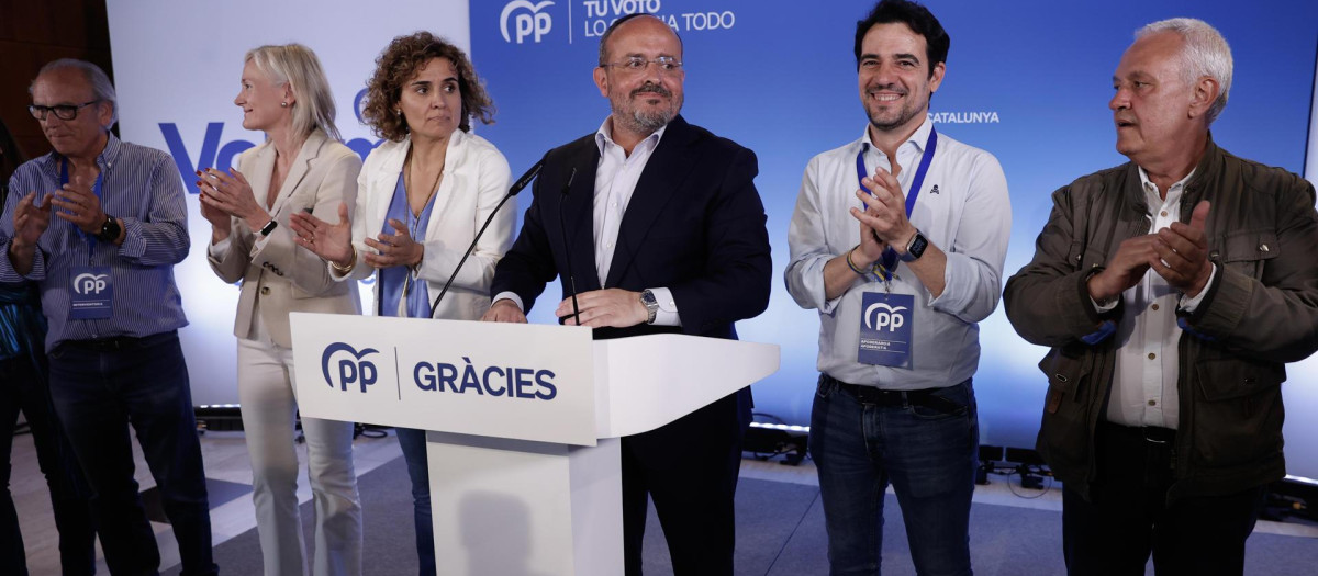 El candidato del PP a la presidencia de la Generalitat, Alejandro Fernández