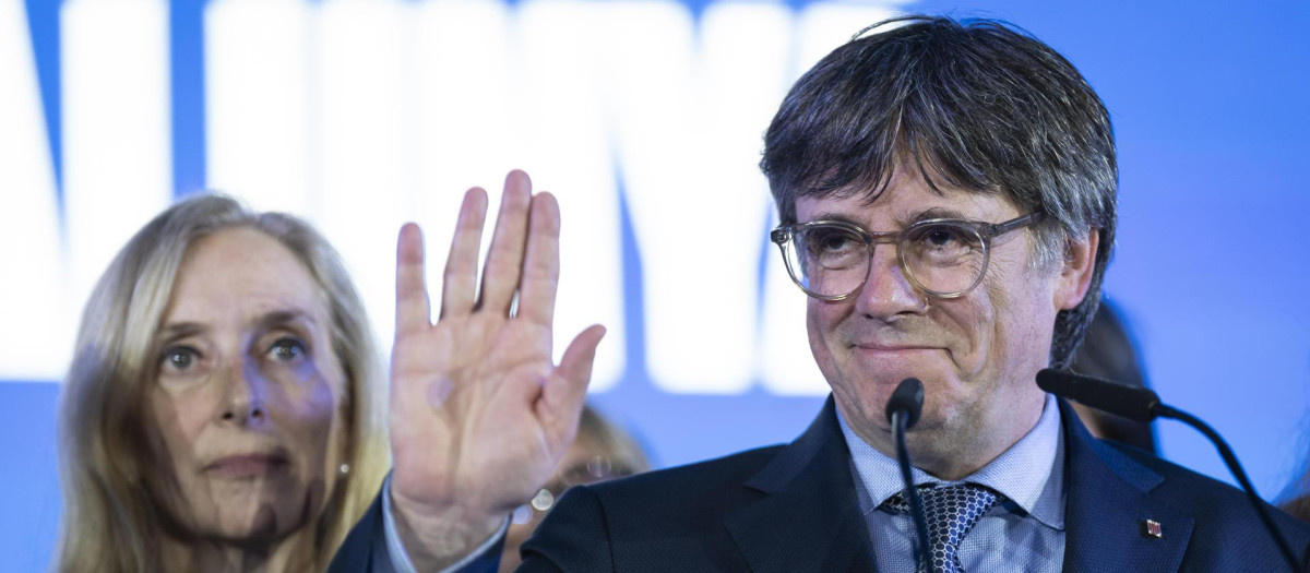 El candidato de Junts a la presidencia de la Generalitat, Carles Puigdemont