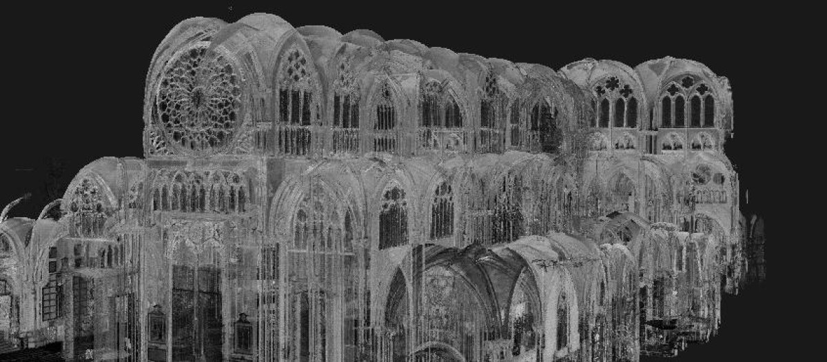 Primeros bocetos del escaneo de la catedral