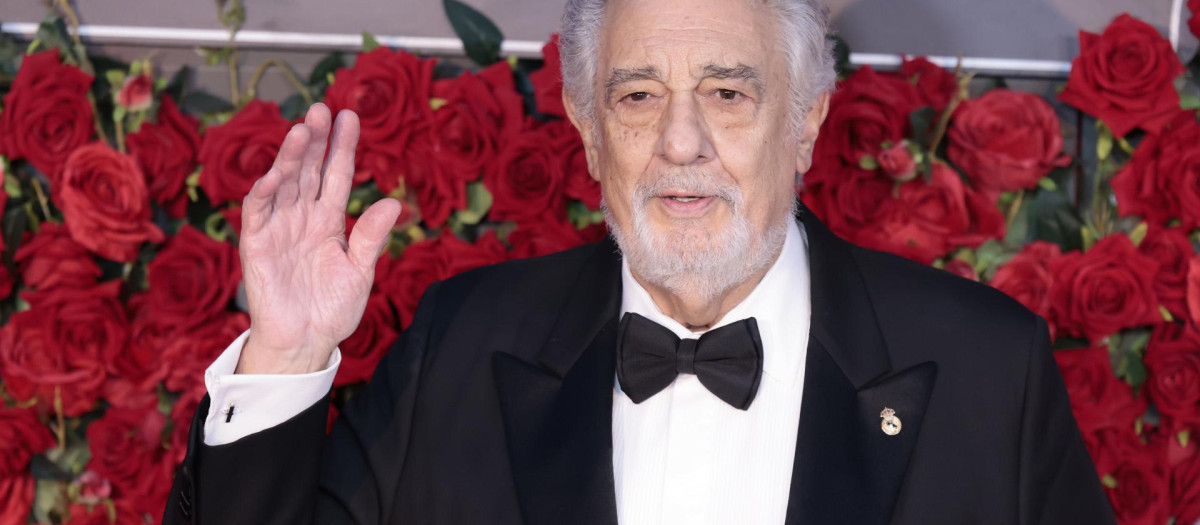 El tenor español Plácido Domingo