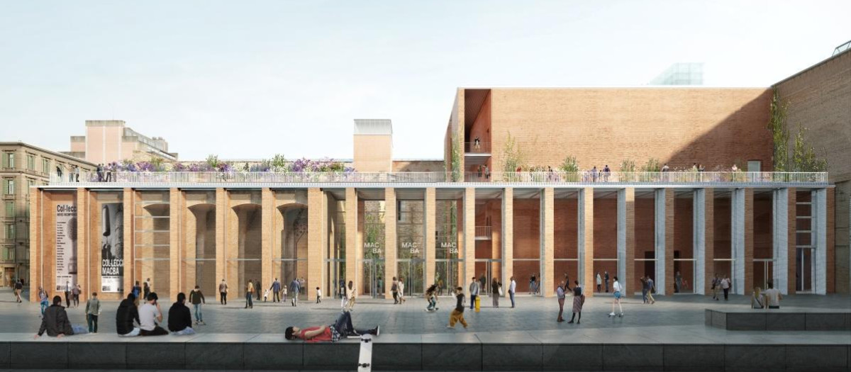 'Render' de cómo quedaría el nuevo edificio del MACBA.
