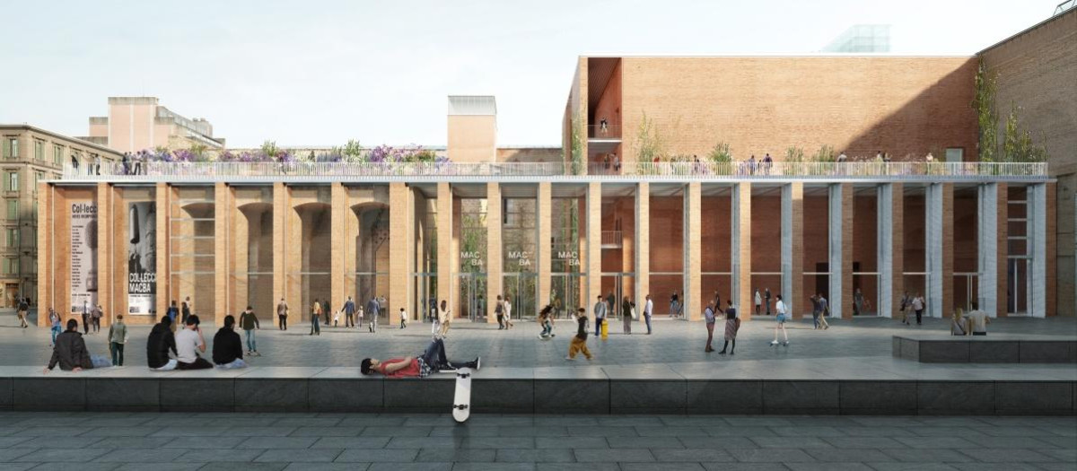 'Render' de cómo quedaría el nuevo edificio del MACBA.