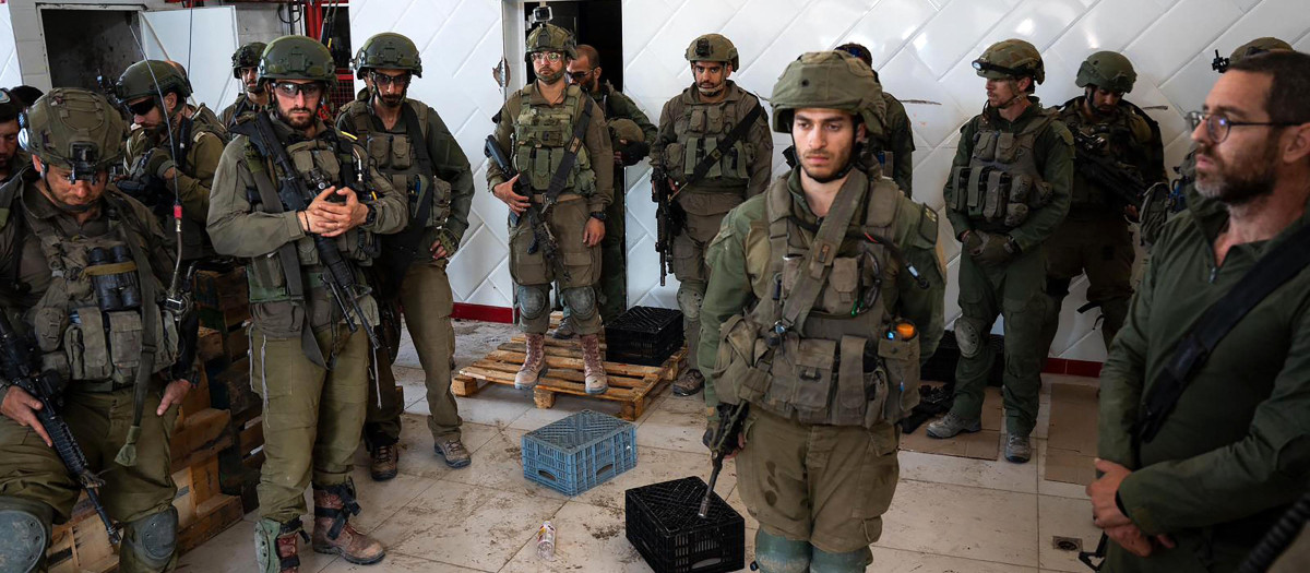 Soldados israelíes en la franja de Gaza