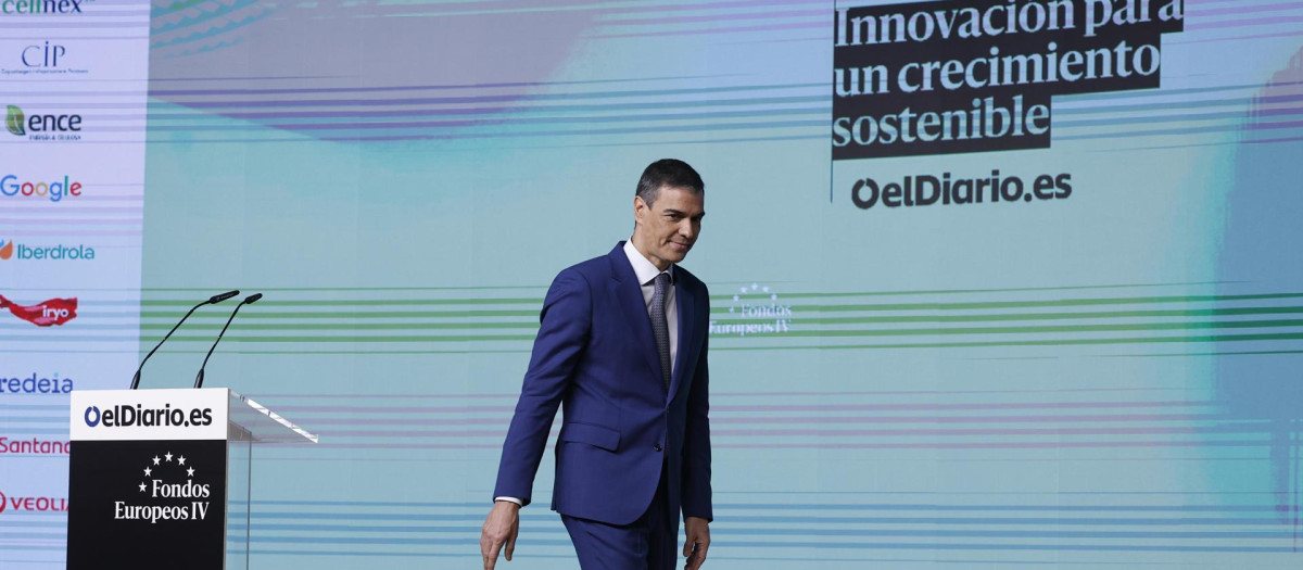 Pedro Sánchez, en la jornada sobre fondos europeos organizada por El Diario