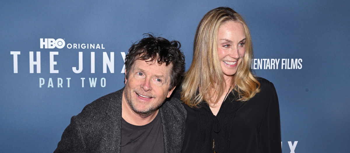 Michael J. Fox y su mujer, Tracy Pollan, en la premiere de The Jinx