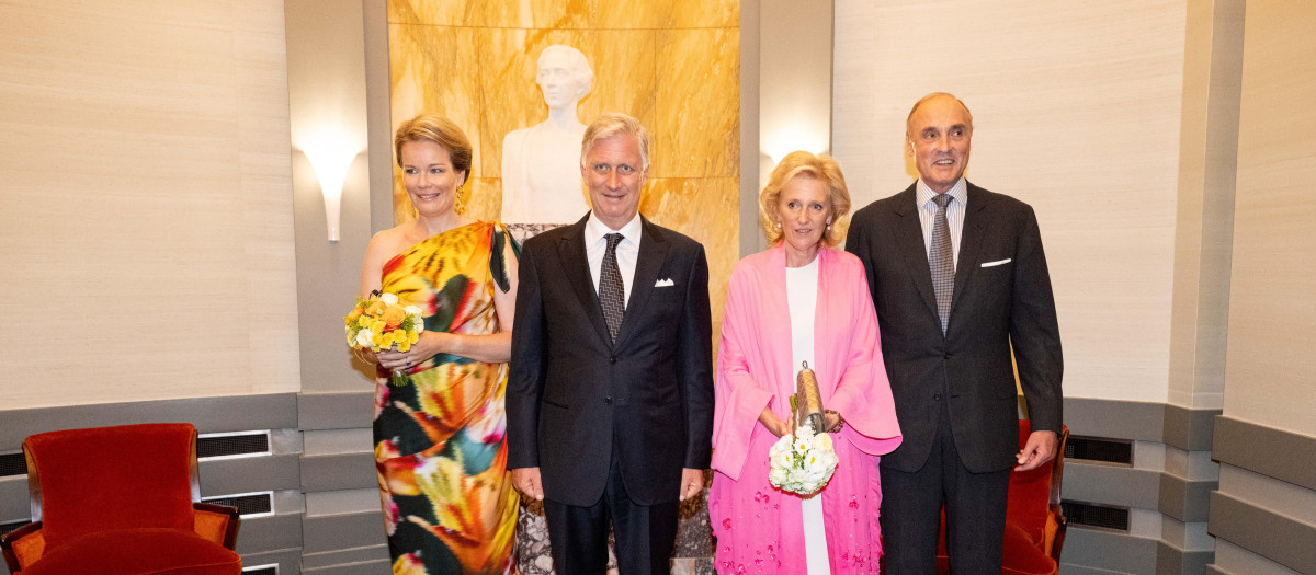 King Philippe, ,Queen Mathilde of Belgium,Prince Lorenz,Princess Astrid Belgian Royals at the AnnualConcert before National Day 2022 in Brussels, Belgium.