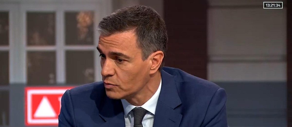 El presidente del Gobierno, Pedro Sánchez, en su entrevista en "Al Rojo Vivo" (La Sexta)