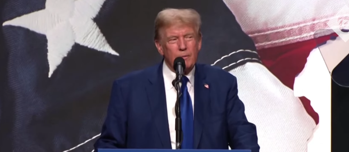 Donald Trump, durante un discurso ante los republicanos en Minnesota