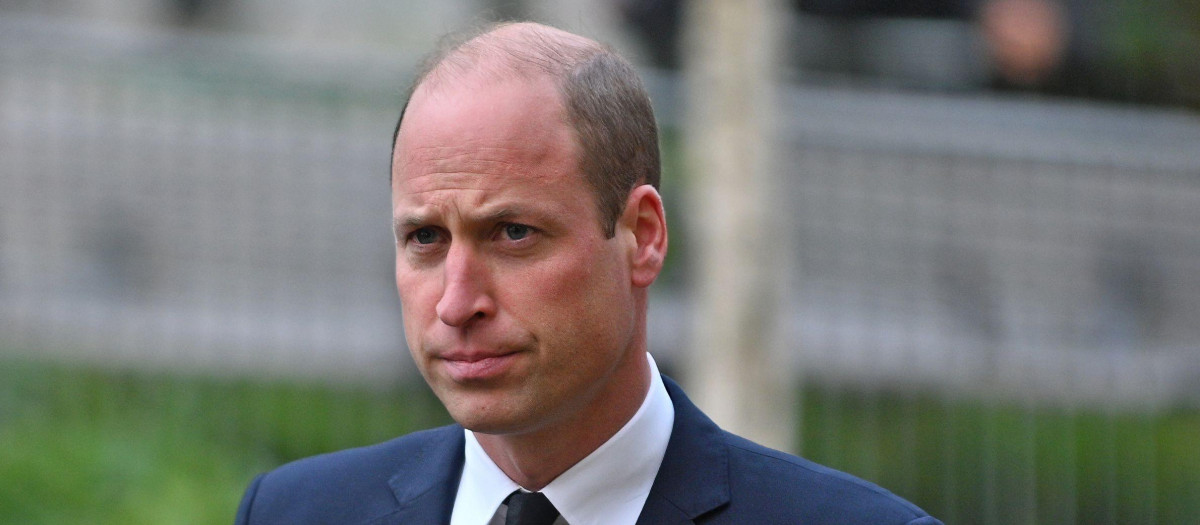 Prince William, Prince of Wales during burial of Bobby Charlton in Manchester.