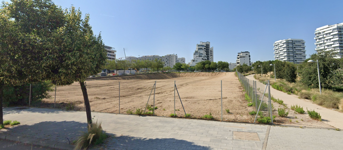 Vista del solar municipal en Valdebebas