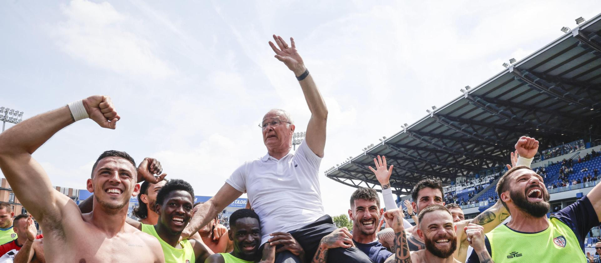 Ranieri celebra la salvación con el Cagliari