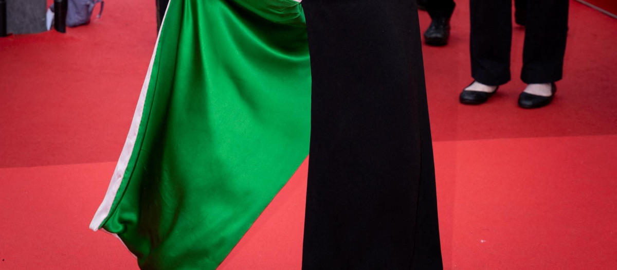 Detalle del vestido de cate Blanchett en la alfombra roja de Cannes
