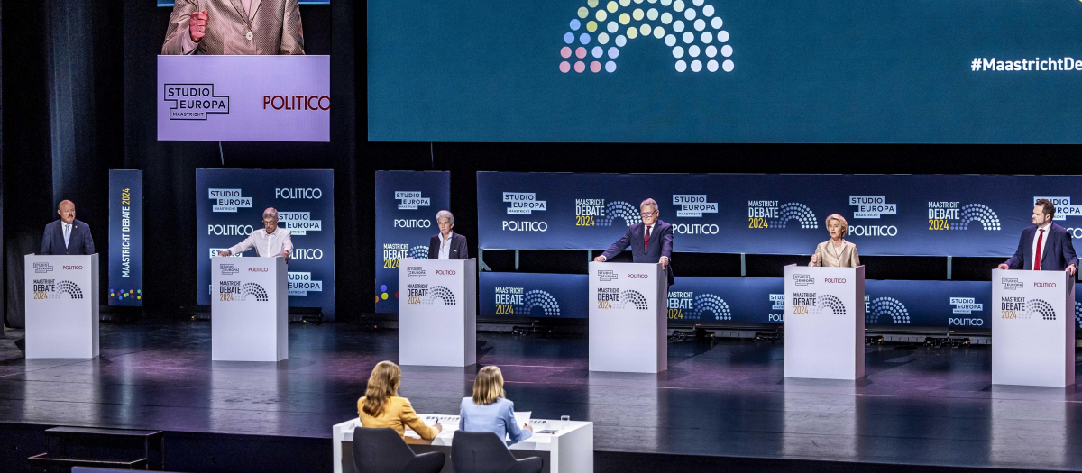 Primer debate electoral de las elecciones europeas, en Maastricht