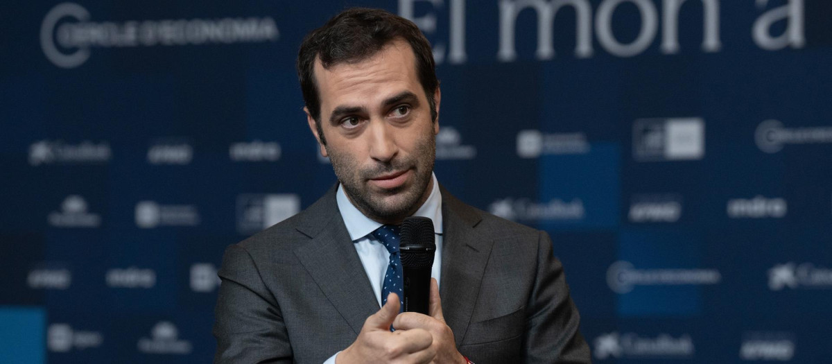 El ministro de Economía, Carlos Cuerpo, durante su intervención en las jornadas del Círculo de Economía
