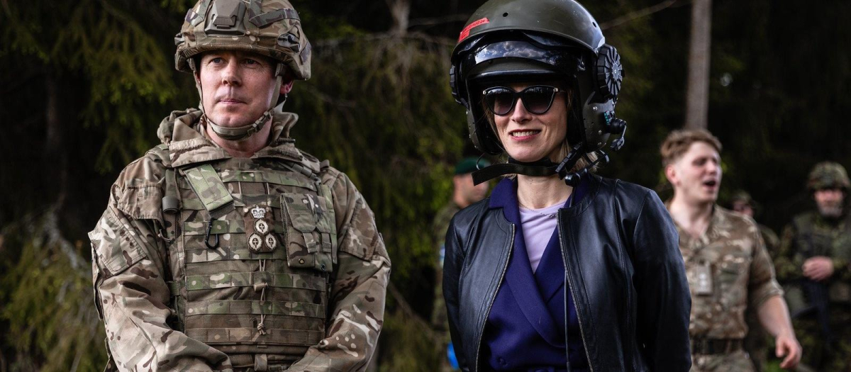 La primera ministra estonia, Kaja Kallas, visitó recientemente a las tropas de la OTAN en Estonia