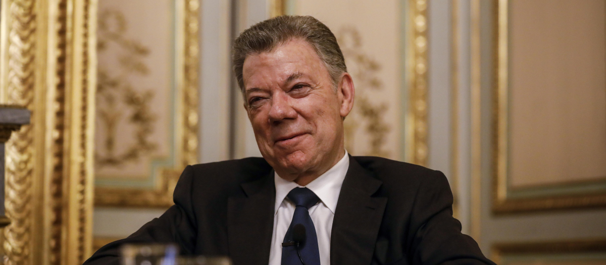 Juan Manuel Santos cuando aún era presidente de Colombia
