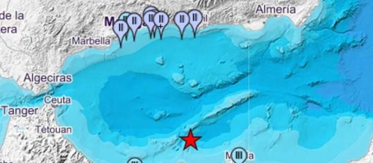 Terremoto de magnitud 4,2 con epicentro frente a las costas de Melilla y sentido en municipios costeros de Málaga y Granada