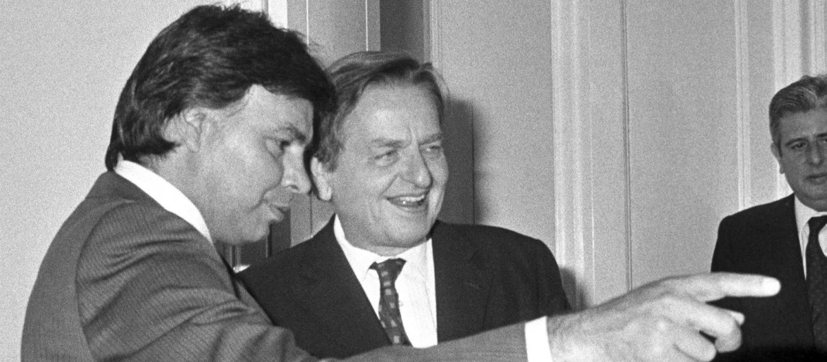 Felipe González y Olof Palme durante la visita del primero a Suecia en 1985