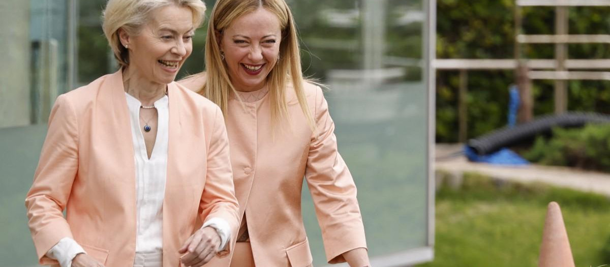 Ursula von der Leyen y Giorgia Meloni