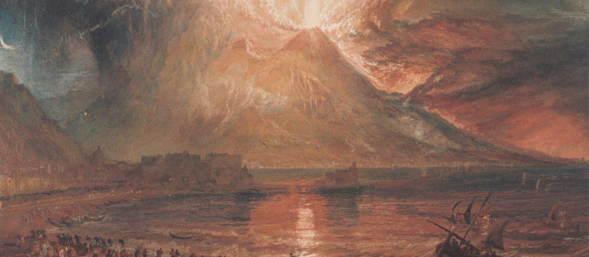 Joseph Mallord William Turner - 'El Vesubio en erupción'