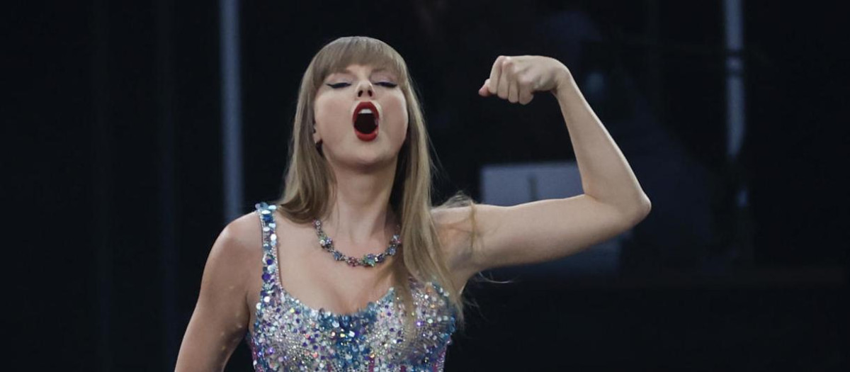 Taylor Swiift durante su concierto en Madrid el miércoles 29 de mayo