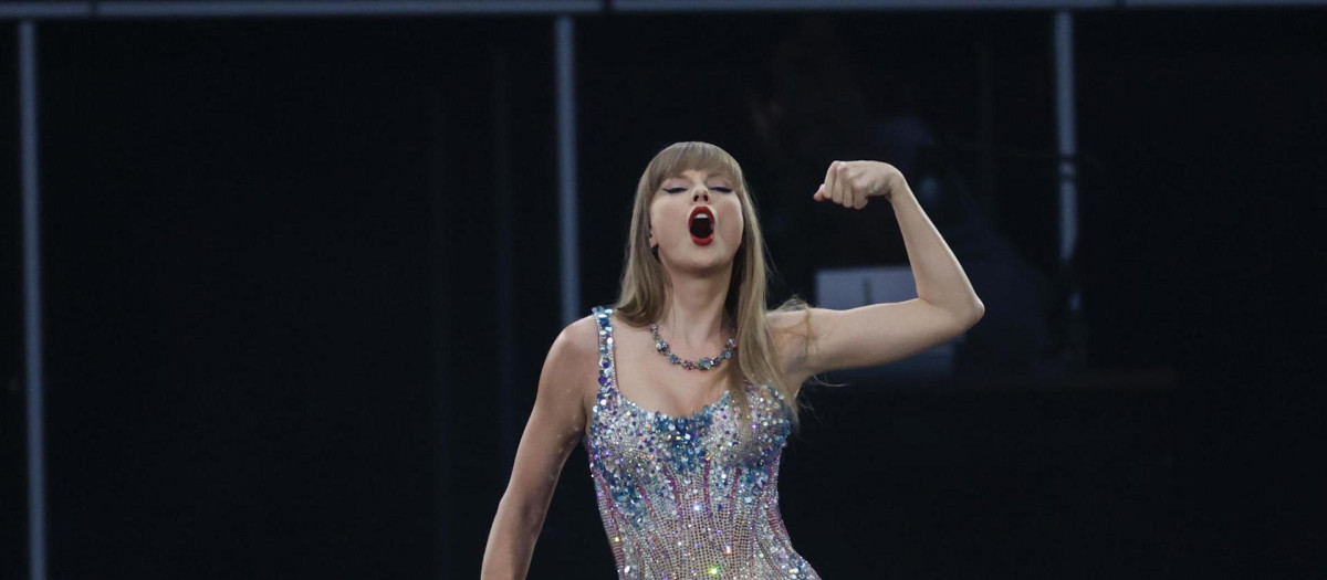 Taylor Swiift durante su concierto en Madrid el miércoles 29 de mayo