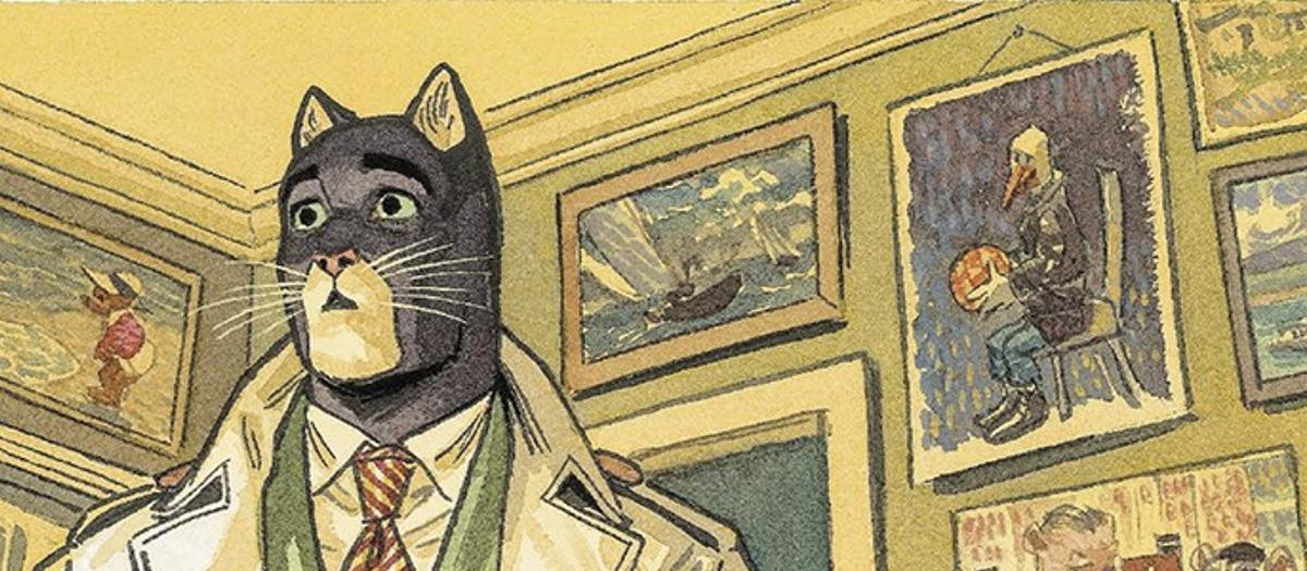 Detalle de una viñeta de la serie 'Blacksad', uno de los grandes éxitos del tebeo español, forjado en Francia