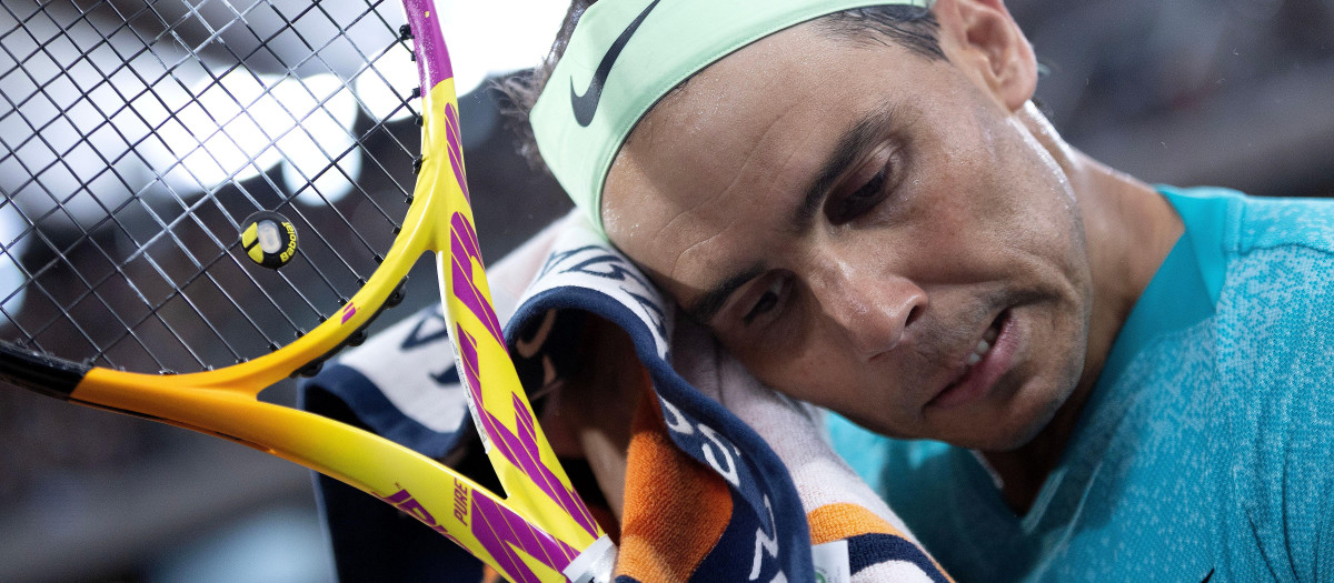 Rafael Nadal of Spain frustrated
French Open Tennis, Day 2, Tennis, Roland Garros, Paris, France - 27 May 2024