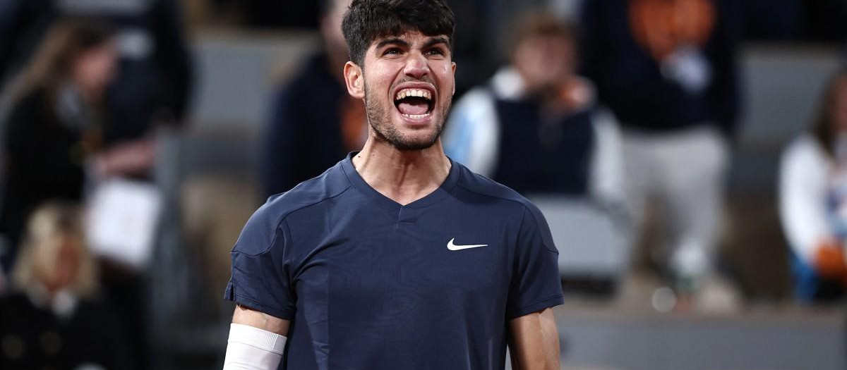 Carlos Alcaraz tras ganar a Korda en tercera ronda de Roland Garros