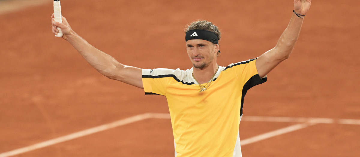 Alexander Zverev celebra la sufrida victoria ante Griekspoor