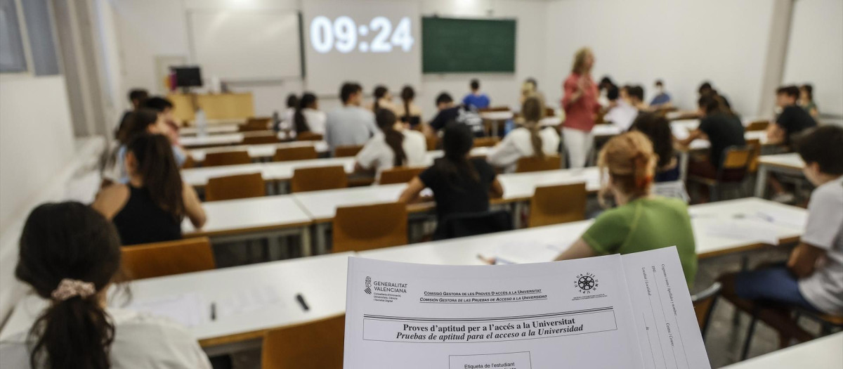 Pruebas de acceso a la Universidad 2022 en Valencia