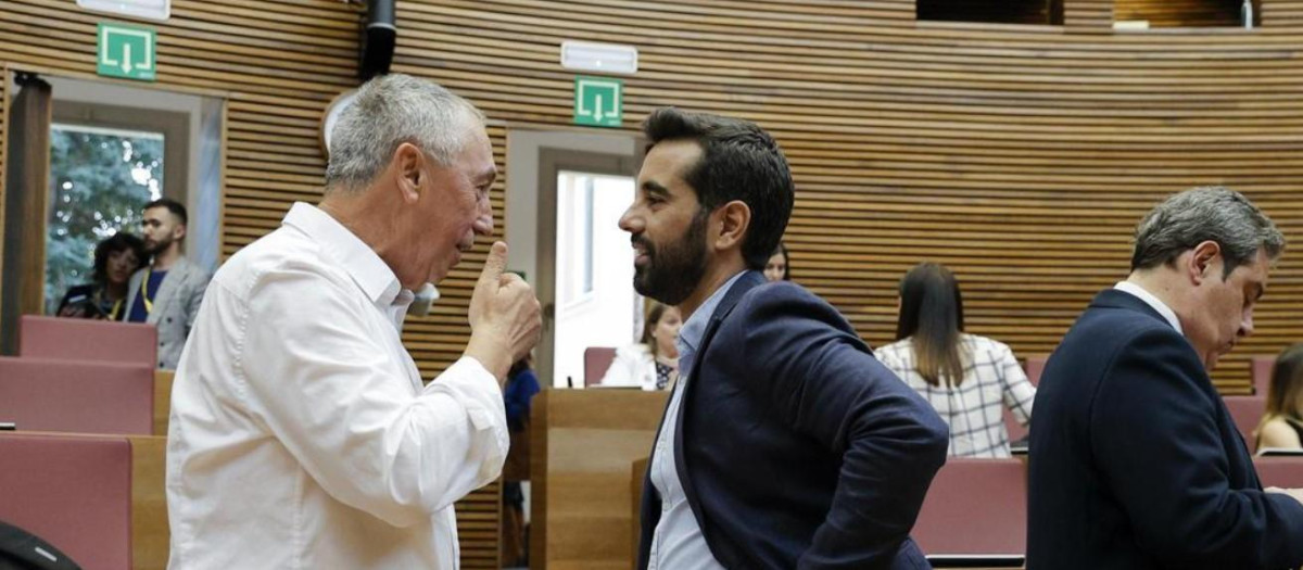 Los síndicos de Compromís y PSPV en las Cortes Valencianas, Joan Baldoví y José Muñoz