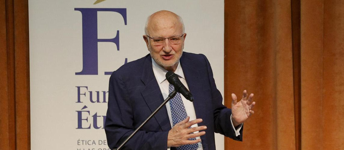 El presidente ejecutivo de Mercadona, Juan Roig, durante su conferencia