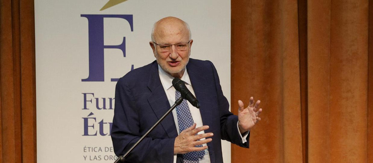 El presidente ejecutivo de Mercadona, Juan Roig, durante su conferencia