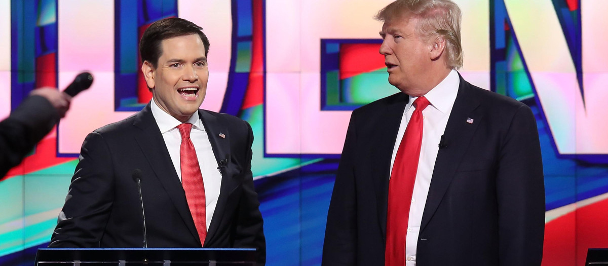 Donald Trump junto a Marco Rubio