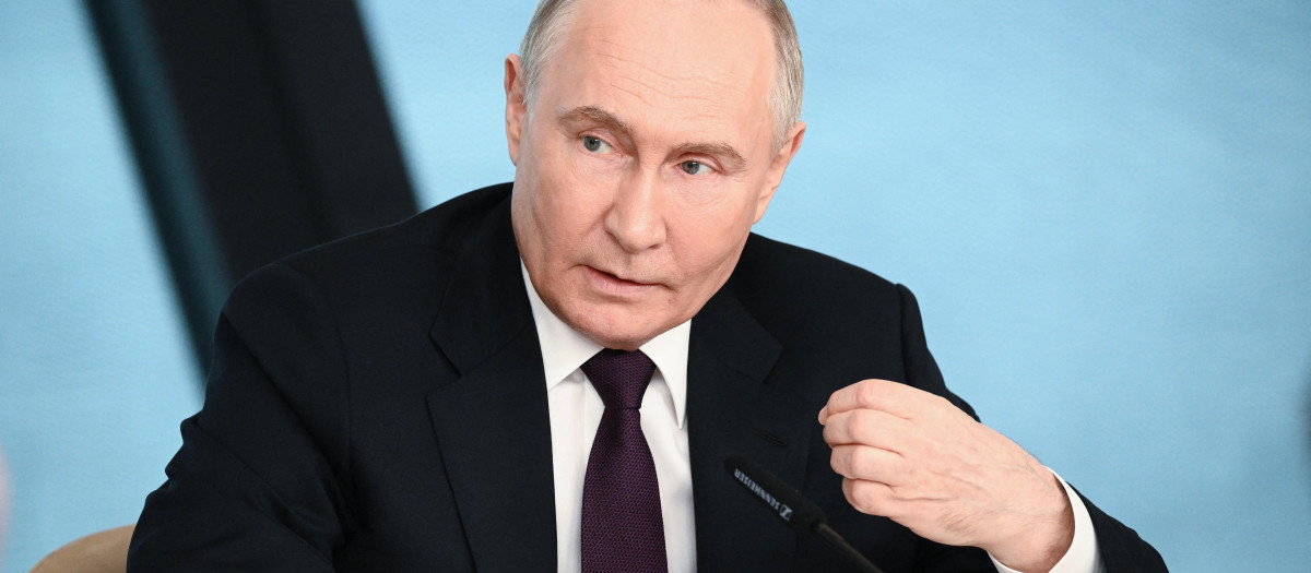 Vladimir Putin, presidente de Rusia en una comparecencia ante medios occidentales