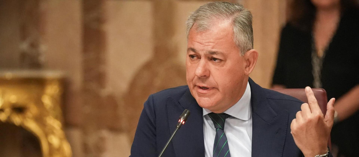 El alcalde de Sevilla, José Luis Sanz, durante su cuestión de confianza