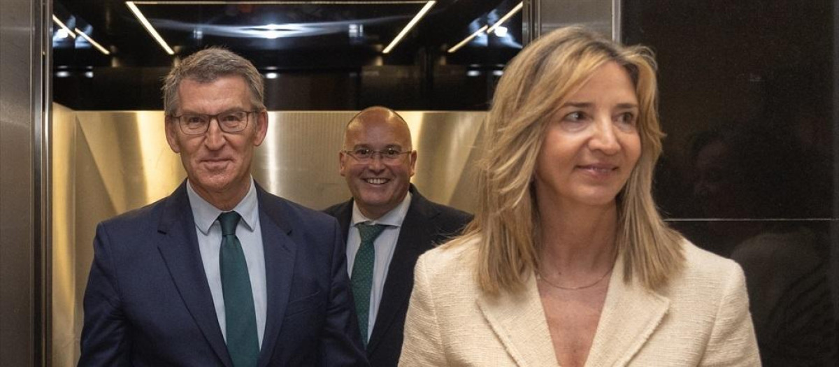 (I-D) El líder del PP, Alberto Núñez Feijóo; el portavoz del PP en el Congreso, Miguel Tellado y la portavoz del PP en el Senado, Alicia García
(Foto de ARCHIVO)
30/4/2024